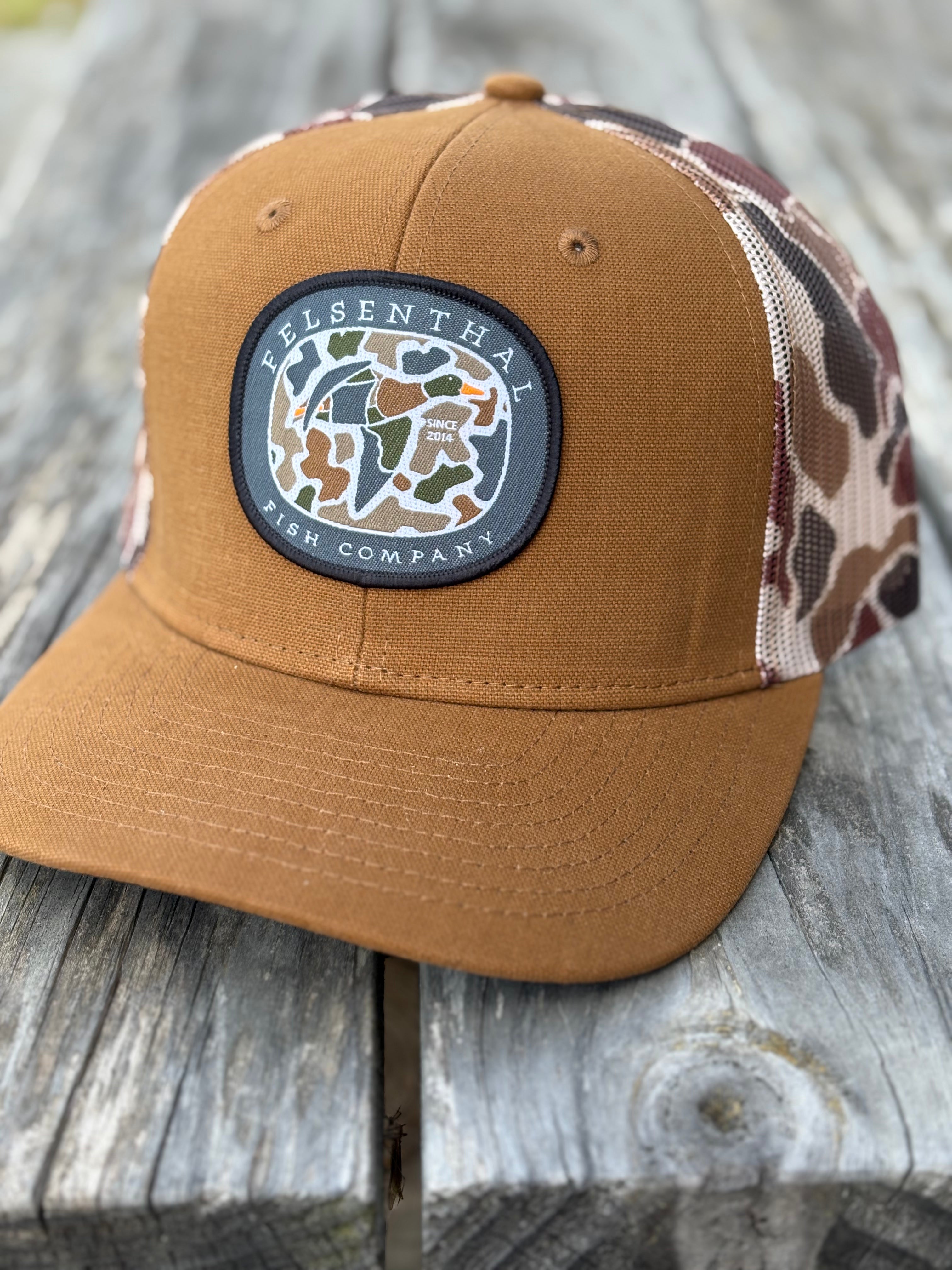 Dri Duck Brown/Camo Ridgewood Hat