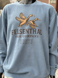 Flying Ducks Blue Crewneck Sweatshirt