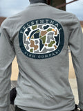 Long Sleeve Grey Duck Patch T-Shirt