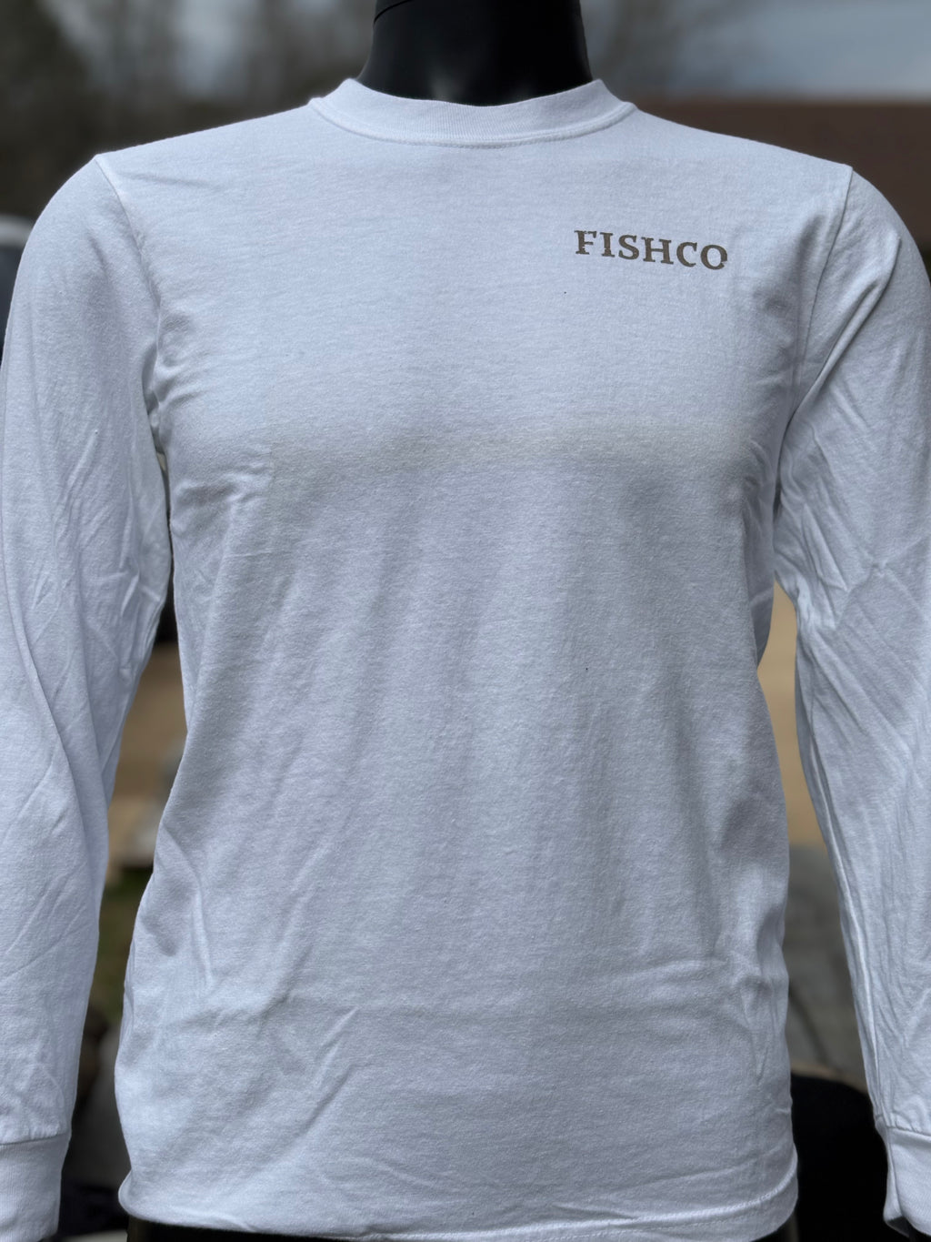 Long Sleeve White Antler T-Shirt