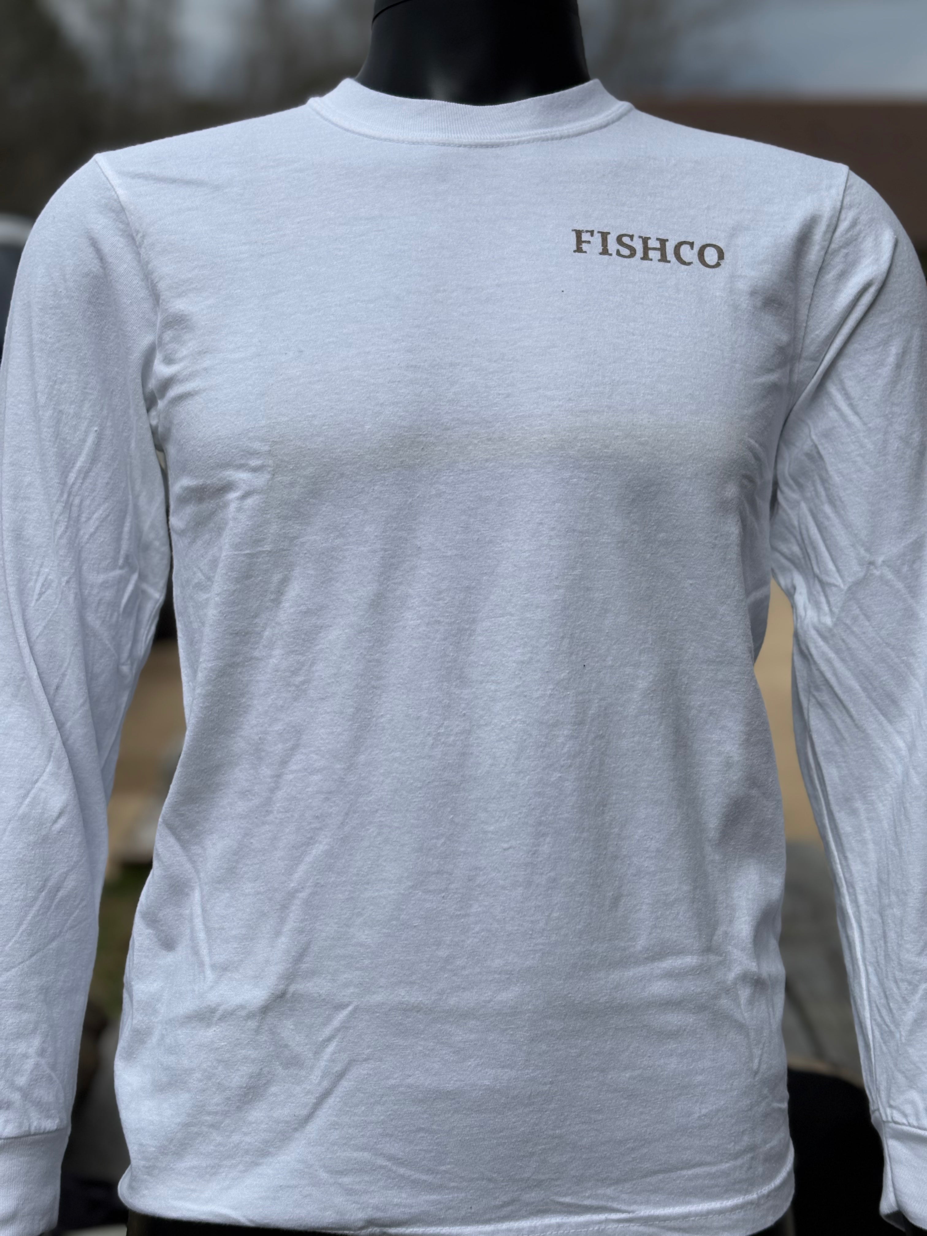 Long Sleeve White Antler T-Shirt