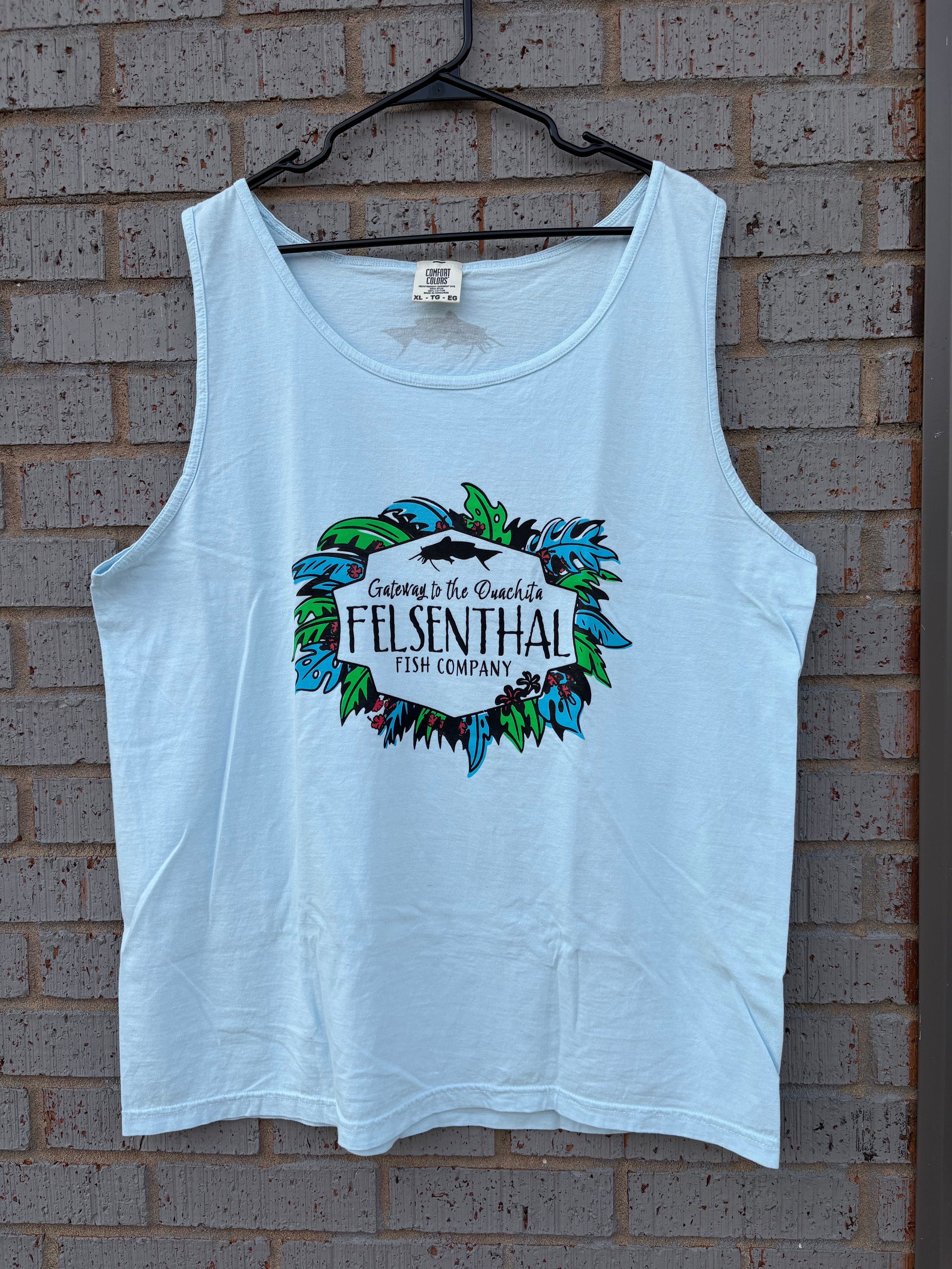 Powder Blue Company Tank (Floral)