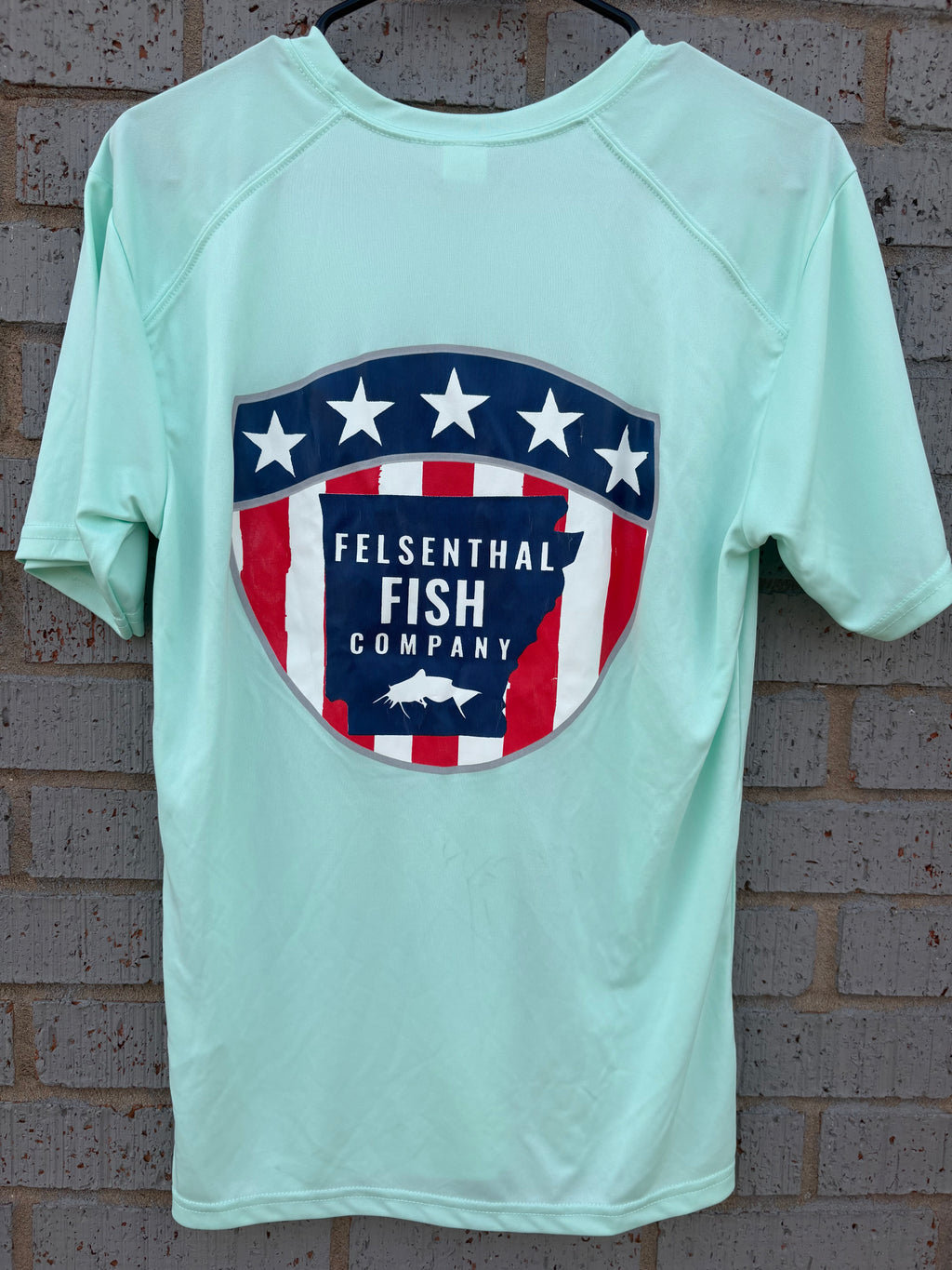 Green Short Sleeve Fishing Shirt