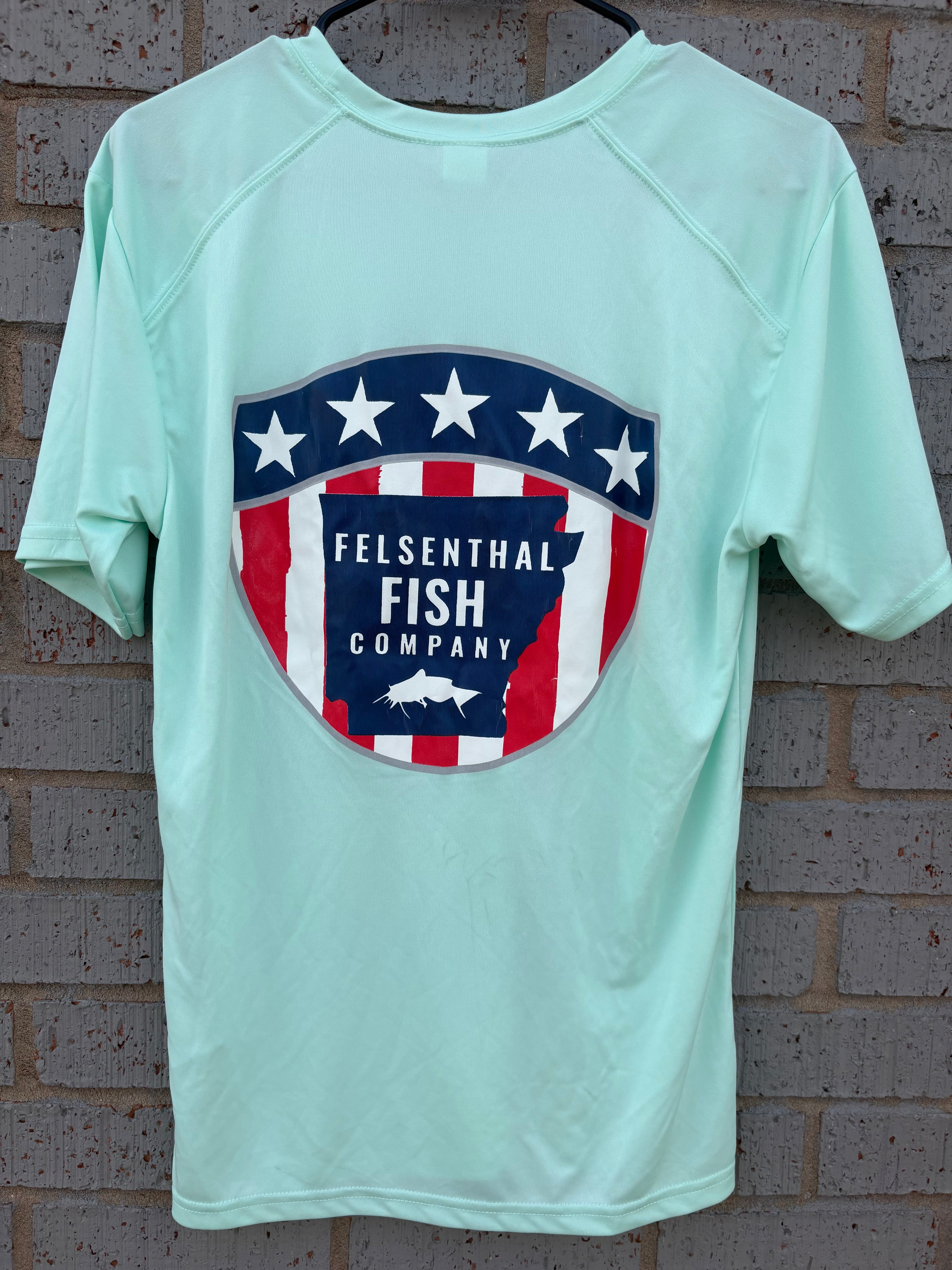 Green Short Sleeve Fishing Shirt